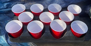 Empty Solo cup sin the tray