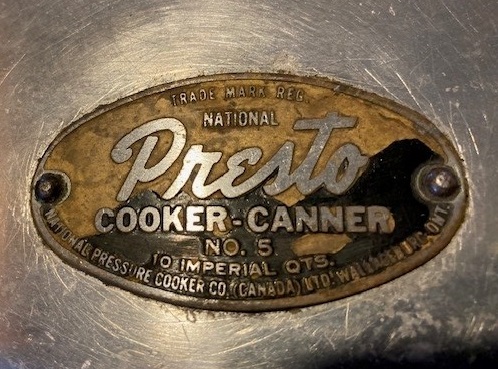 Presto National No. 5 Pressure cooker canner