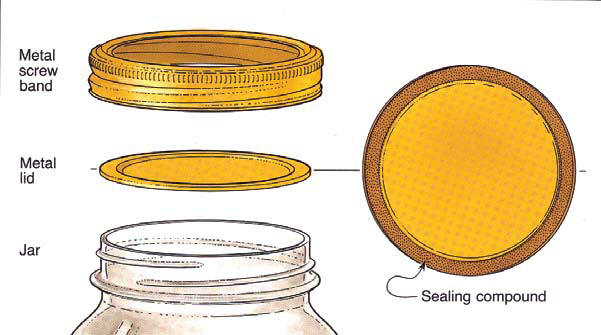 home canning jars, lids and rings