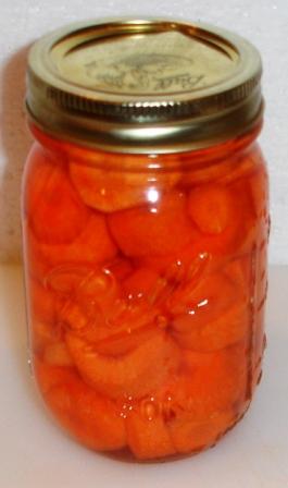 Home-canned carrots