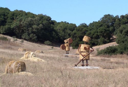 Hay bale couple