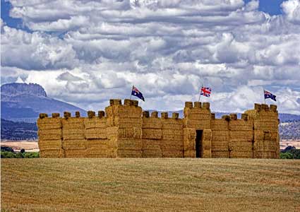 Hay bale fort 2