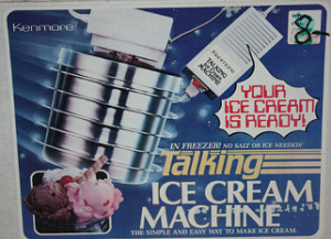 Kenmore vintage Talking Ice Cream Machine retro ice cream maker