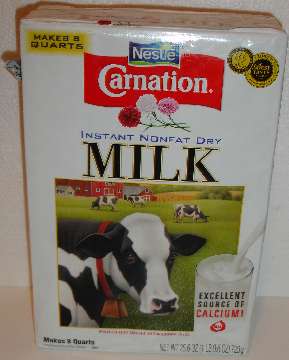 Nonfat powdered dry milk