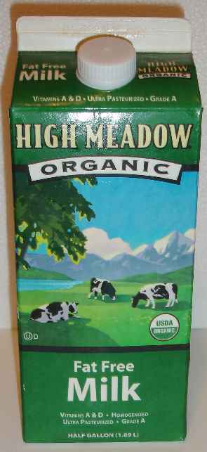 Fat free organic milk