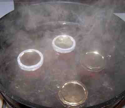 Process the jars in the boiling water bath canner