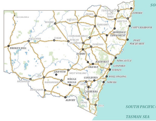 New South Wales, Austriala PYO farm map