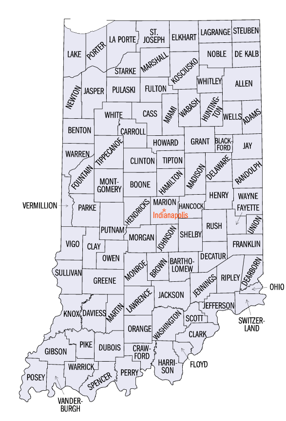 IN County Map