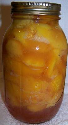 Home-canned peaches