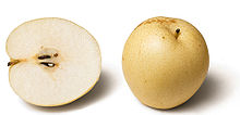 Asian pear, cut