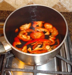 blanching peppers