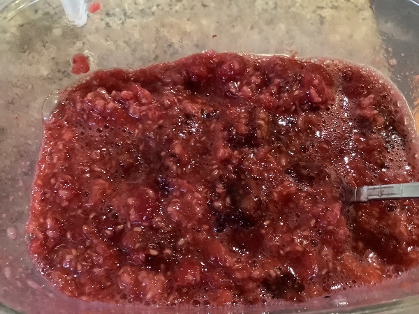 mashed berries