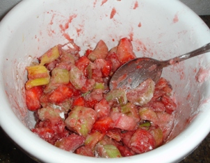rhubarb-straberry mixture